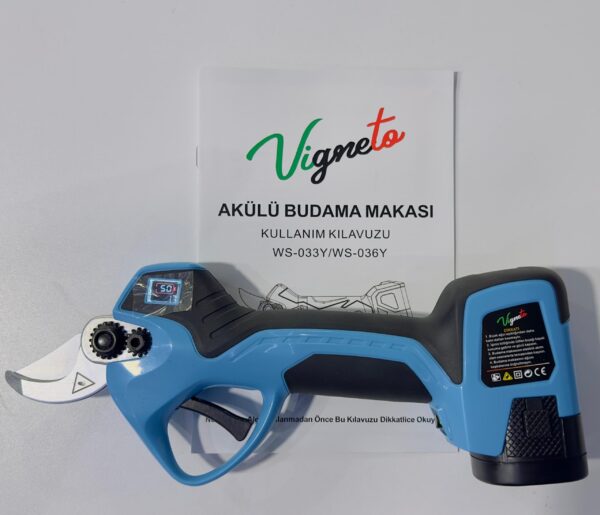Akülü Budama Makası, Sensörlü Vigneto WS-033Y - Görsel 2